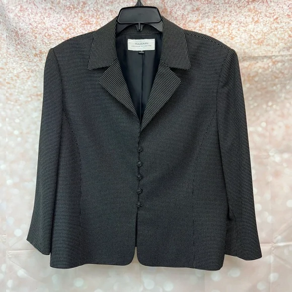 Tahari Dotted Career Blazer - Picture 10 of 10